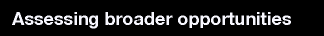 Assessing opportunities in the broader market