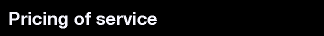Pricing of services